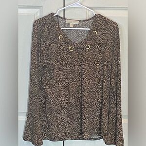 Michael Michael Khors Animal Print Long Sleeve